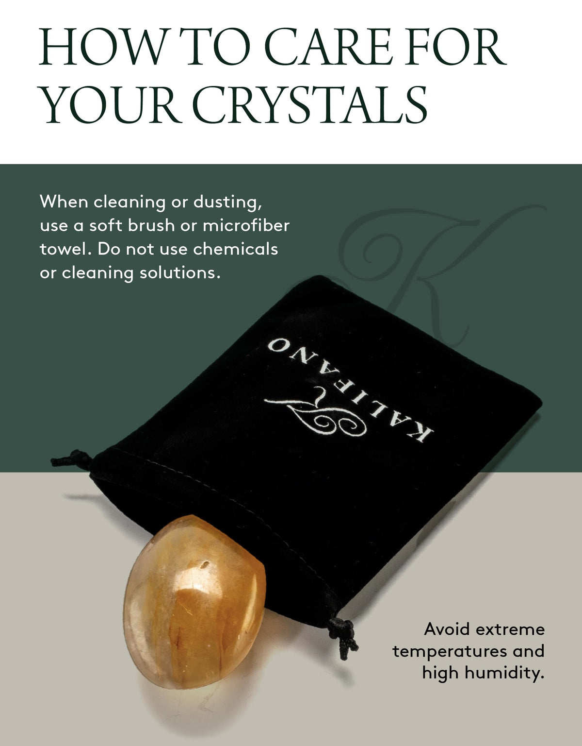 KALIFANO Golden Healer's Quartz Palm Stone with Healing & Calming Effects - AAA Grade High Energy Hematoid Cuarzo Worry Stone with Information Card - Reiki Hematite Crystal Used for Clarity