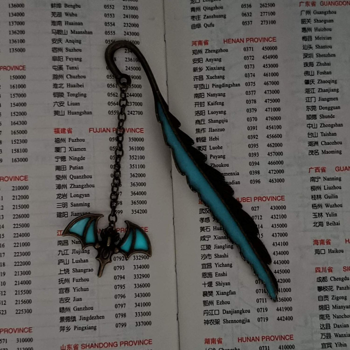 Gzrlyf Bat Bookmark Luminous Bookmarks Bat Gifts for Book Lover Bookworm Gifts Bat Lover Gifts (Luminous Bookmark 2)