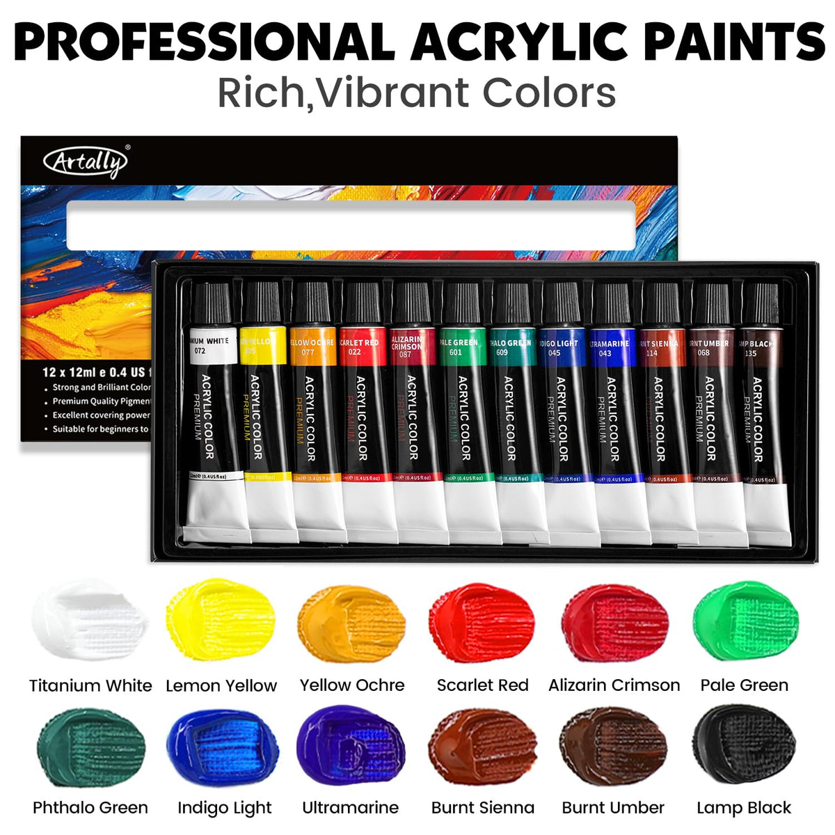 Set of 2 Acrylic Painting Kits for Adults and Couples, Sip and Paint Kit for Date Night, Acrylic Painting Kit with Canvas Boards and Easels, Professional Art Set for Couples, Families, Beginners
