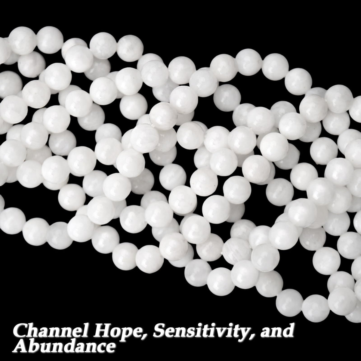 70PCS Natural 8MM Healing Gemstone, Moonstone Energy Stone Round Loose Beads, Semi-Precious Crystal Beads with Free Elastic String for Jewelry Making DIY