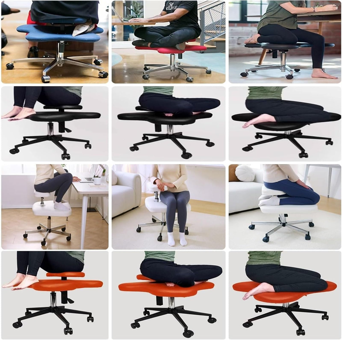 Meditation Chair,Cross Legged Chair, Ergonomic Cross Legged Chair for Home/ADHD Gameing Chairs for Adults Cross Legged, White Black Meditation Chair(Pink)