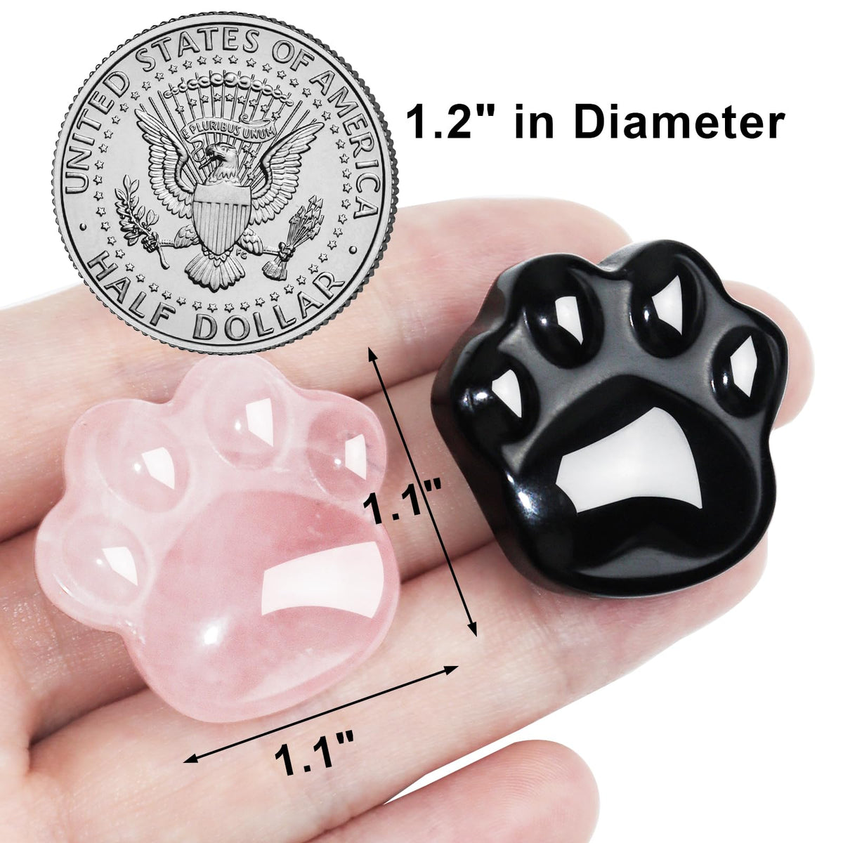 Black Obsidian Cat Crystals Healing Stones, Natural Worry Stone for Anxiety Stress Relief, Crystal Gifts for Cat Lover Women Men, Small Gift for Meditation Energy Balance Crystal Decor