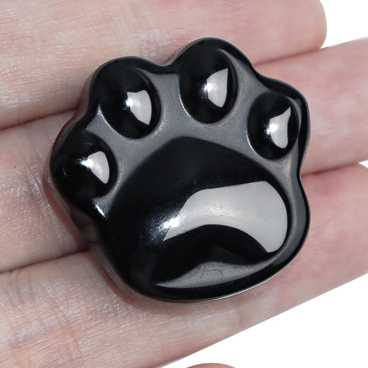 Black Obsidian Cat Crystals Healing Stones, Natural Worry Stone for Anxiety Stress Relief, Crystal Gifts for Cat Lover Women Men, Small Gift for Meditation Energy Balance Crystal Decor