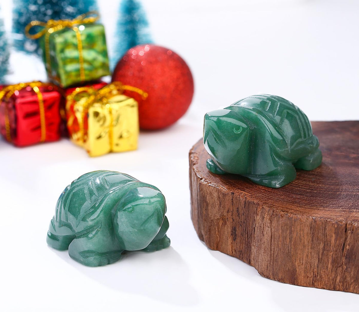 DUQGUHO 2" Travel Turtle Gift Decor Crystals Figurines Green Aventurine Crystal Best Mom Turtles Travels Gifts for Women Traveling Travelers Mothers Day Cute Decorations