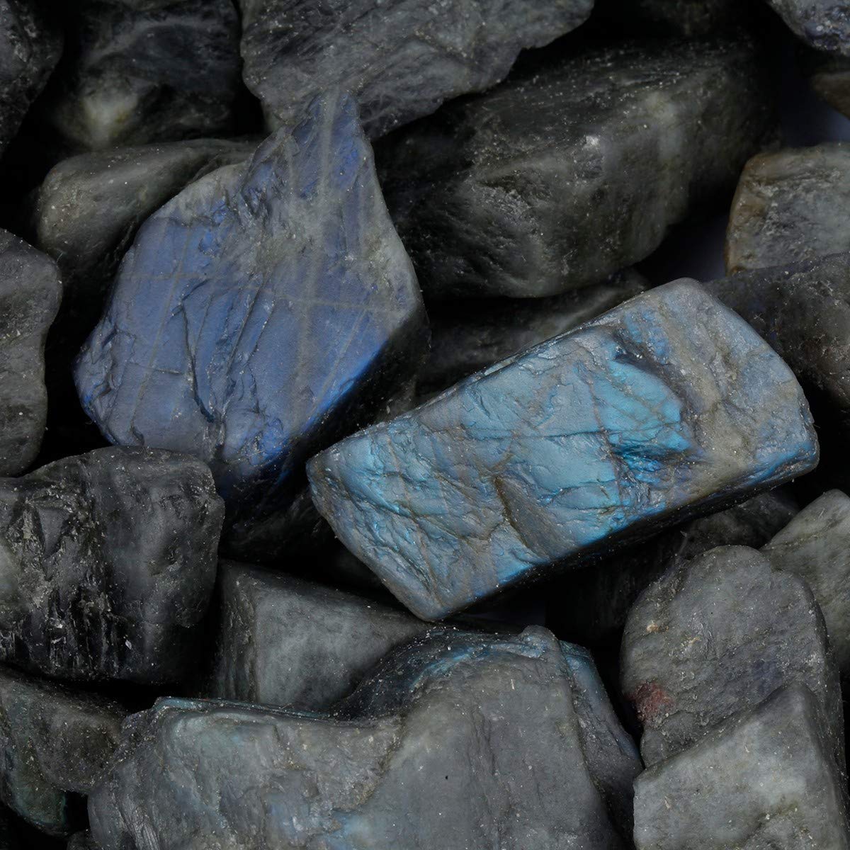 rockcloud 1 lb Natural Crystals Raw Rough Stones for Cabbing,Tumbling,Cutting,Lapidary,Polishing,Reiki Crytsal Healing,Labradorite