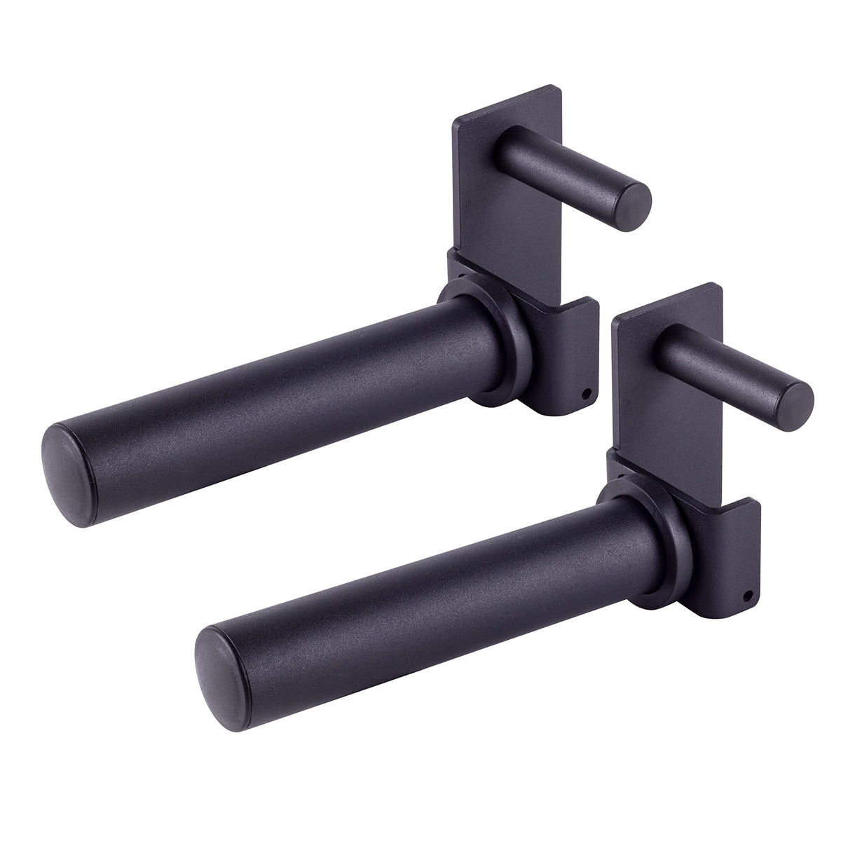 AmStaff Fitness Olympic Weight Plate Holder for Power & Squat Racks – Fits 2x2, 2.33x2.33, 3x3 Inch Tubes, 1" Hole – Storage Horns for Weight Plates on Power Rack – Pair (3" x 3")