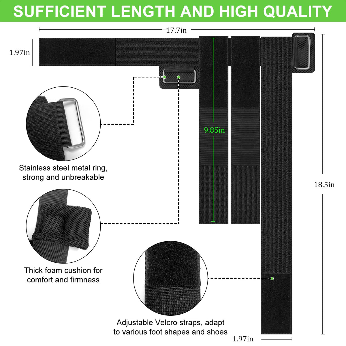Dumbbell Foot Attachment- Adjustable Ankle Weights Strap for Leg Workouts, Home Gym Equipment - Perfect for Hamstring Curl, Shin Splint Relief, Monkey Feet Weight Lifting - Leg Weights for Men & Women 1PCS