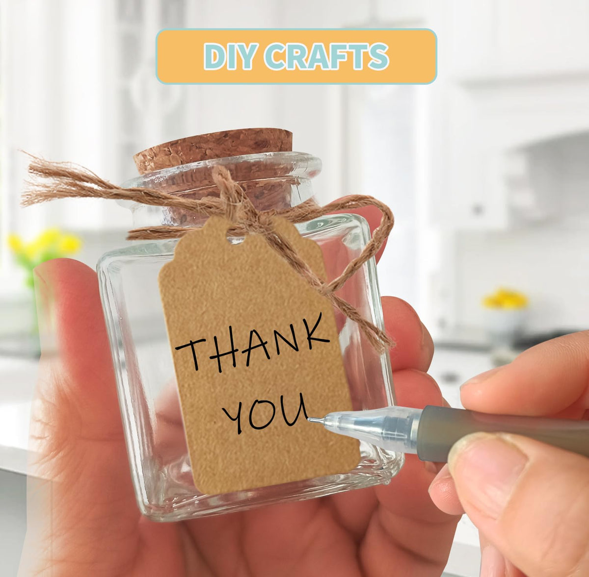 eispap 25Pcs 1.7oz Mini Glass Bottles, 50ml small Bottle, Jars with Wood Cork Stoppers, Wish Bottles, Message Bottle for Wedding Favors, Baby Shower Favors, DIY Craft (25)