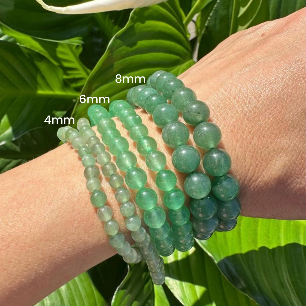 CHELYQST Green Aventurine Bracelet - Stone of Wealth,Stretch Natural Stone Crystal Beads Jewelry Gifts for Women Men Unisex Adult,4mm