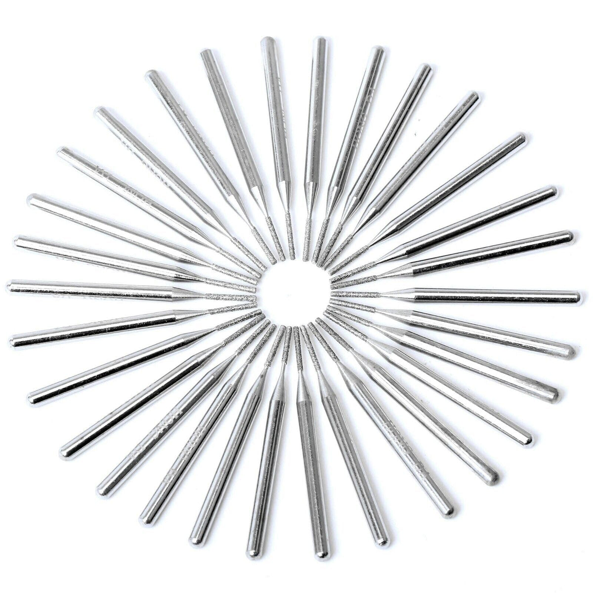 JINGLING 30 Pcs 1mm Diamond Drill Bits for Stone Ceramic Glass Lapidary Supplies 1/8 inch Shank for Dremel Tool Jewelry Making Kit