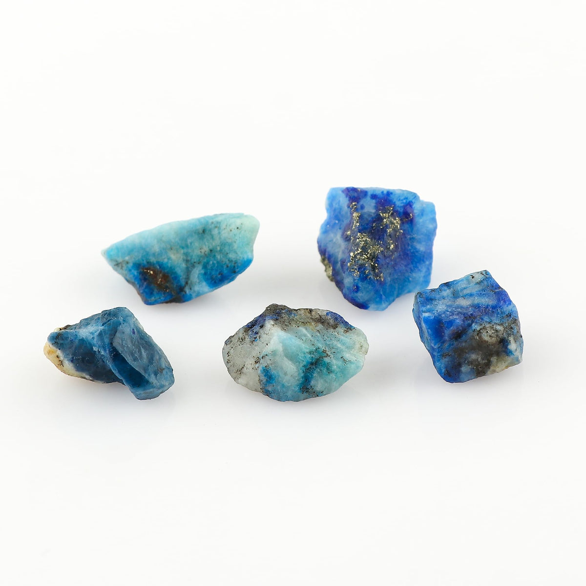 CRYSTALINES (5pcs Authentic Raw Afghanite Gemstone, Whoelsale Rough Stones, DIY Loose Supplies, Wicca & Reiki Healing Crystals, Jewelry Making, Gem Collection (Size-15 to 20mm)