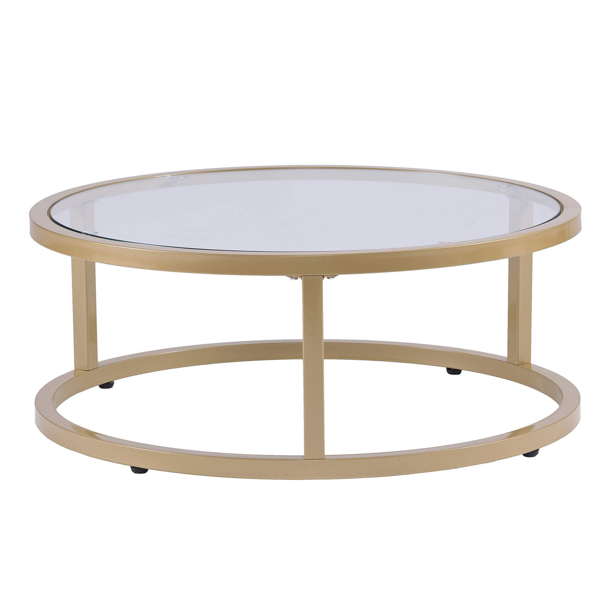 SEI Furniture Evelyn Glam Nesting Coffee Table 2-pc Set, Gold