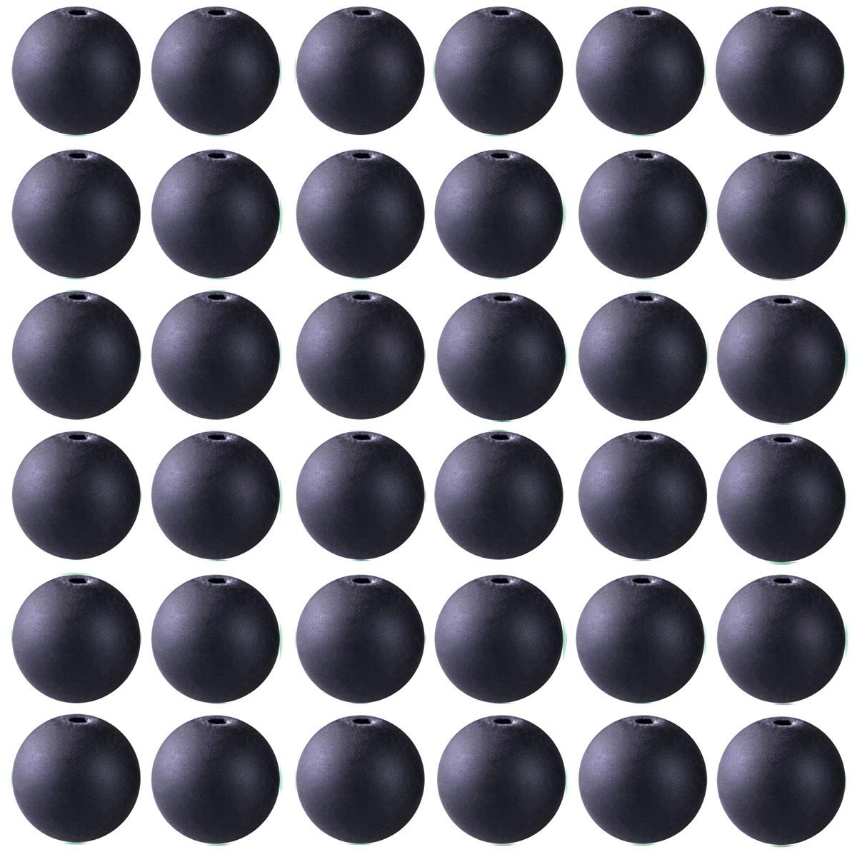 Natural Stone Beads 100pcs 6mm Matte Black Onyx Agate Dull Polish Round Stone Beading Loose Gemstone DIY Smooth Beads for Bracelet Necklace Earrings Jewelry Making (Matte Black Onyx, 6mm)