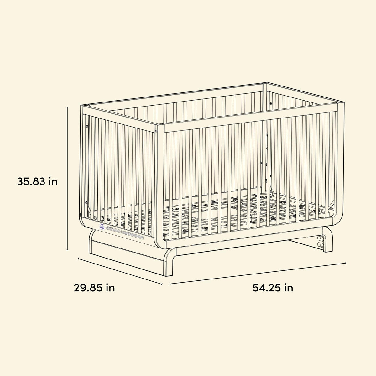 Storkcraft Santorini 5-in-1 Convertible Crib with Toddler Guardrail – GREENGUARD Gold Certified, Conversion Kit Included, 100% Solid Wood, Fits Standard Crib Mattress (White and Driftwood)