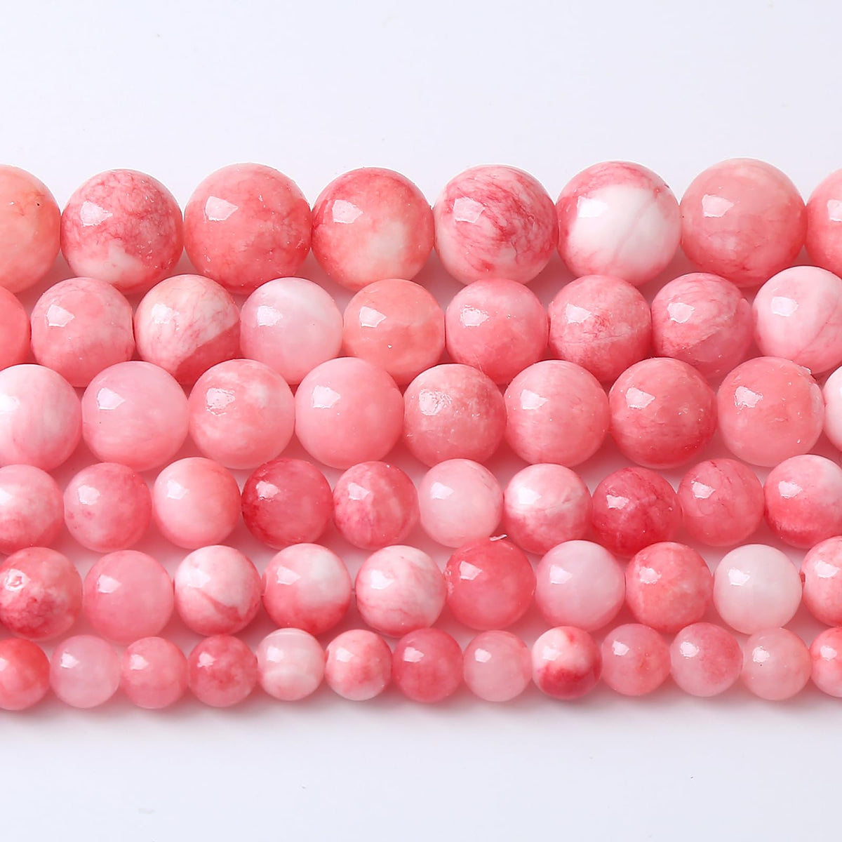 6MM 60PCS Pink Persian Jade Spacer Loose Beads for Jewelry Making DIY Bracelet Necklace
