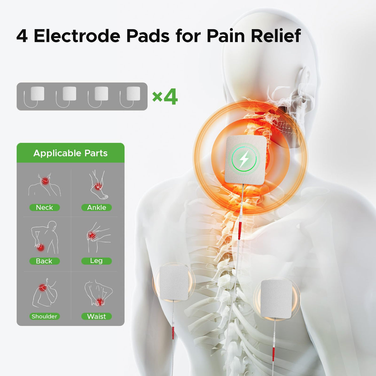EMS Foot Massager with Infrared Therapy for Neuropathy & Pain Relief – Rechargeable Electric Muscle & Nerve Stimulator for Feet & Calves, Blood Circulation Booster, Plantar Fasciitis Relief