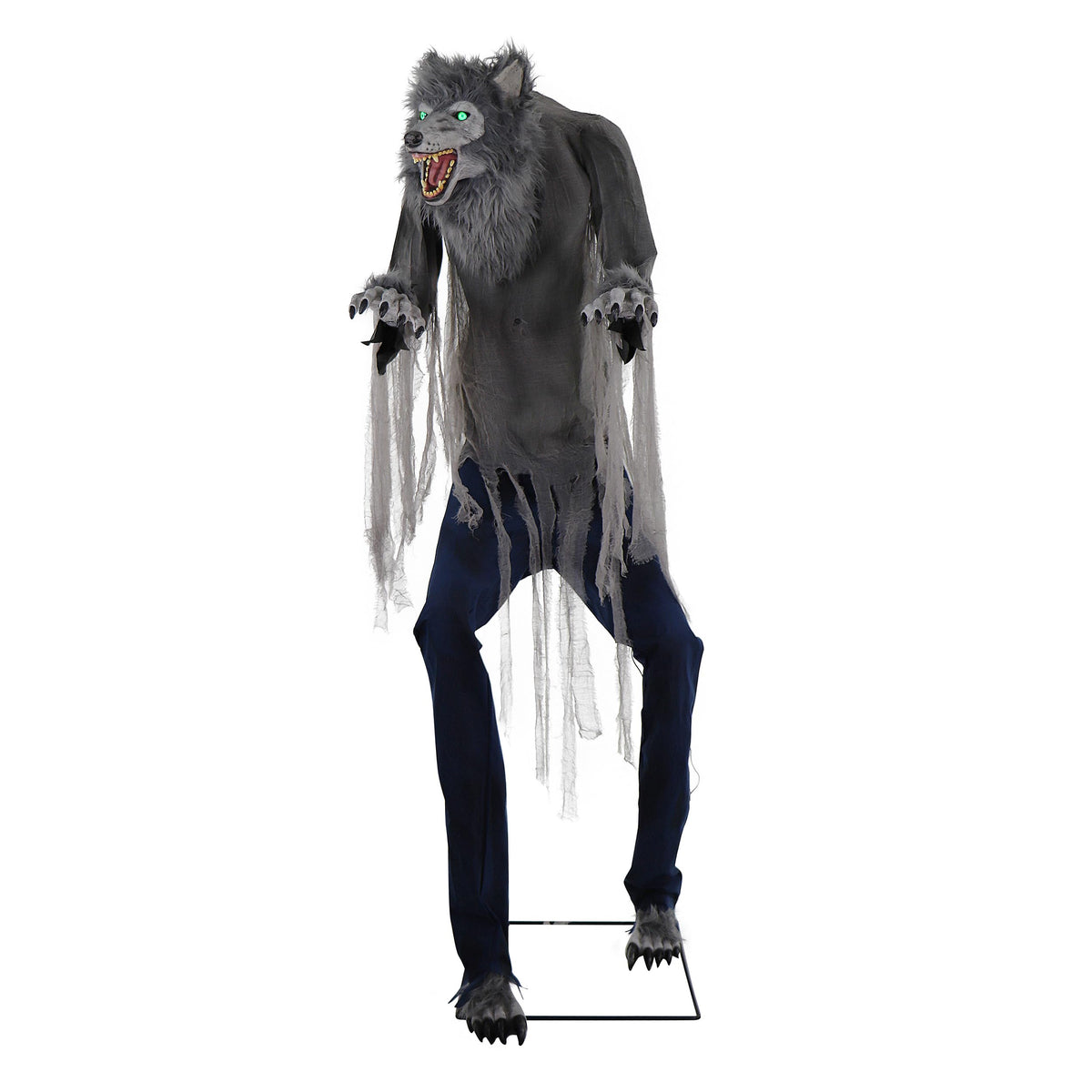 Haunted Hill Farm 7-Ft. Tall Motion-Activated Towering Werewolf by SVI, Premium Halloween Animatronic, Plug-in (HHTWRWOLF-1FLSA)