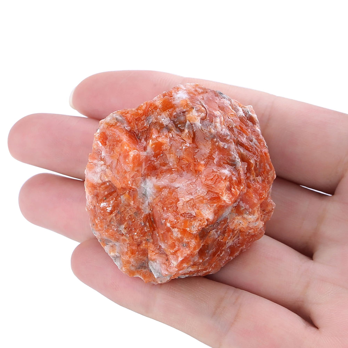 XIANNVXI Sunstone 1.8-2.2" Large Raw Crystals and Healing Stones Natural Rough Crystal Rocks for Decor Gifts Tumbling Cabbing Polishing Fountain Rocks 1PCS