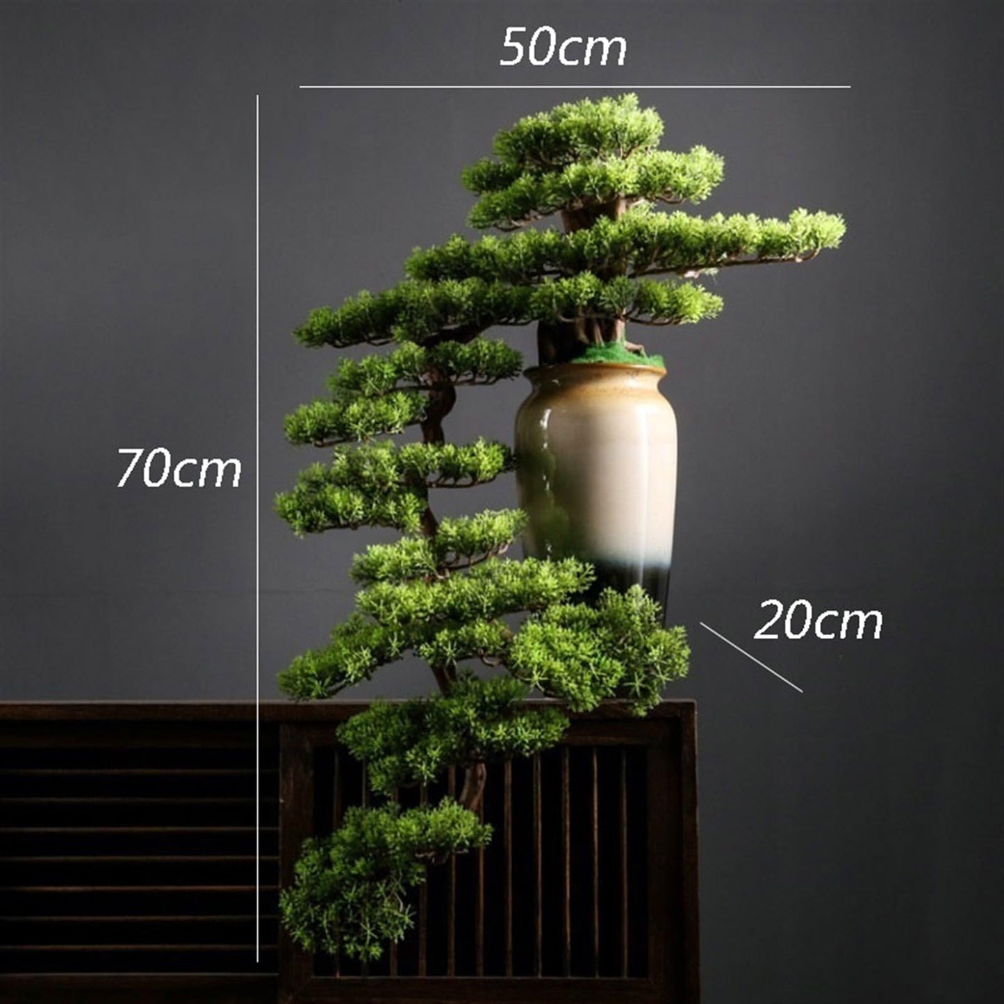 XJOYSL7921 Artificial Bonsai Artificial Bonsai Simulation Tree High-end Light Luxury Greenery Ornaments Entryway Decoration for Home Office