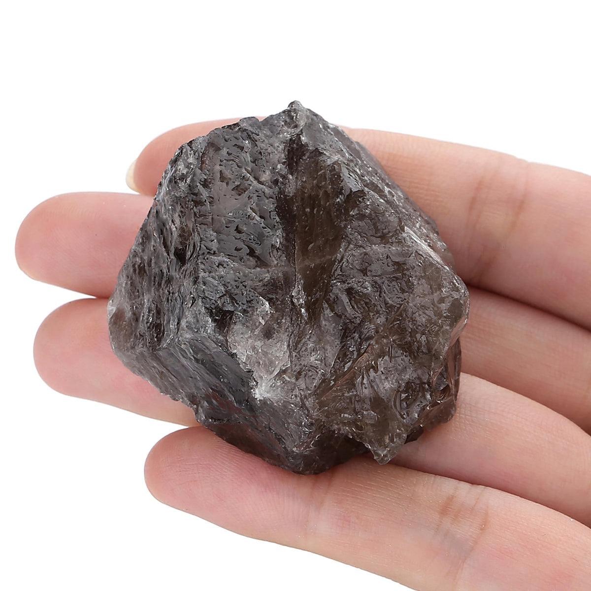XIANNVXI Smoky Quartz 1.8-2.2" Large Raw Crystals and Healing Stones Natural Rough Crystal Rocks for Decor Gifts Tumbling Cabbing Polishing Fountain Rocks 1PCS