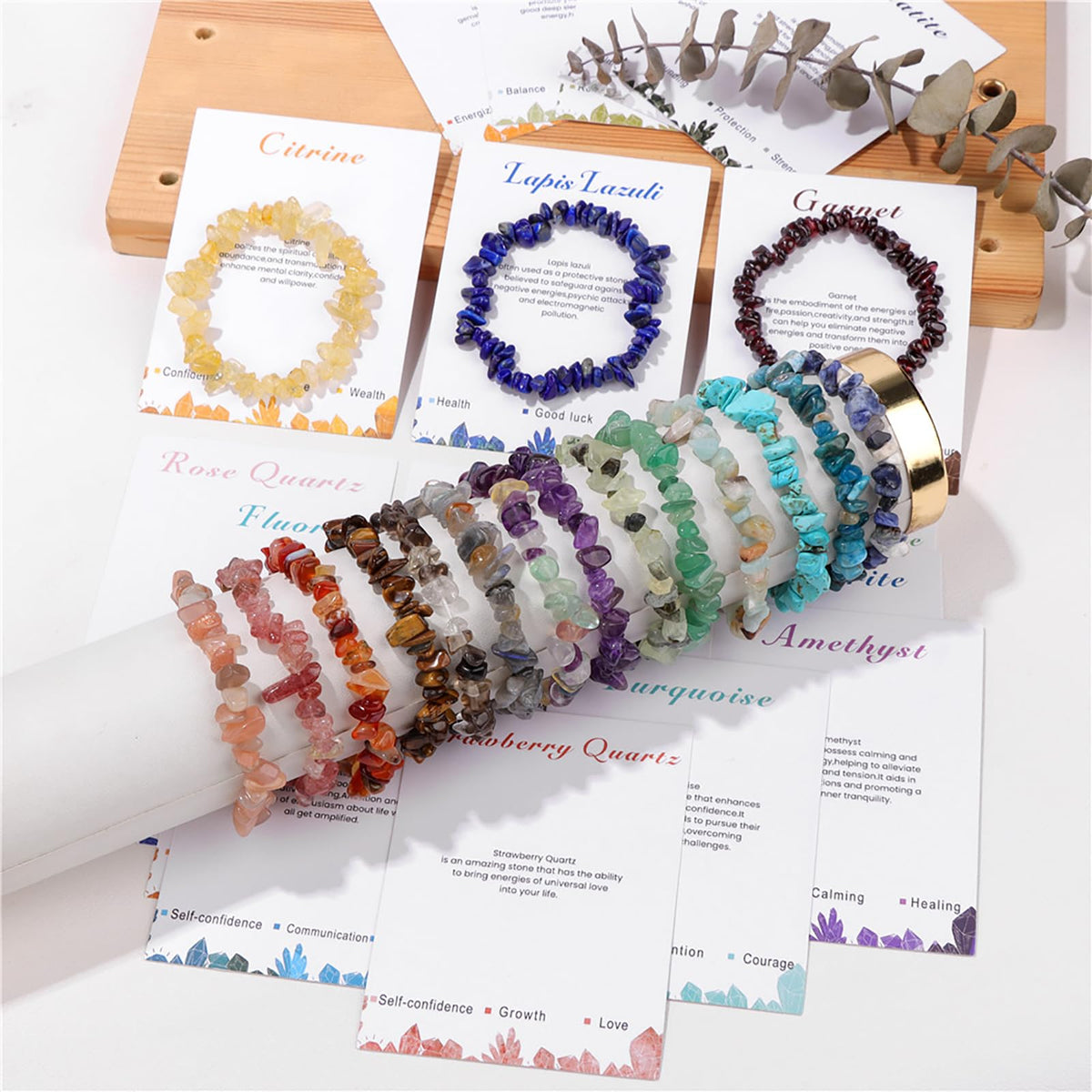 Lit Wall Fluorite Bracelet for Women: 5-8mm Raw Fluorite, Elastic Adjustable Size, Purple, Green, Clear Stones, Stretch Bracelet