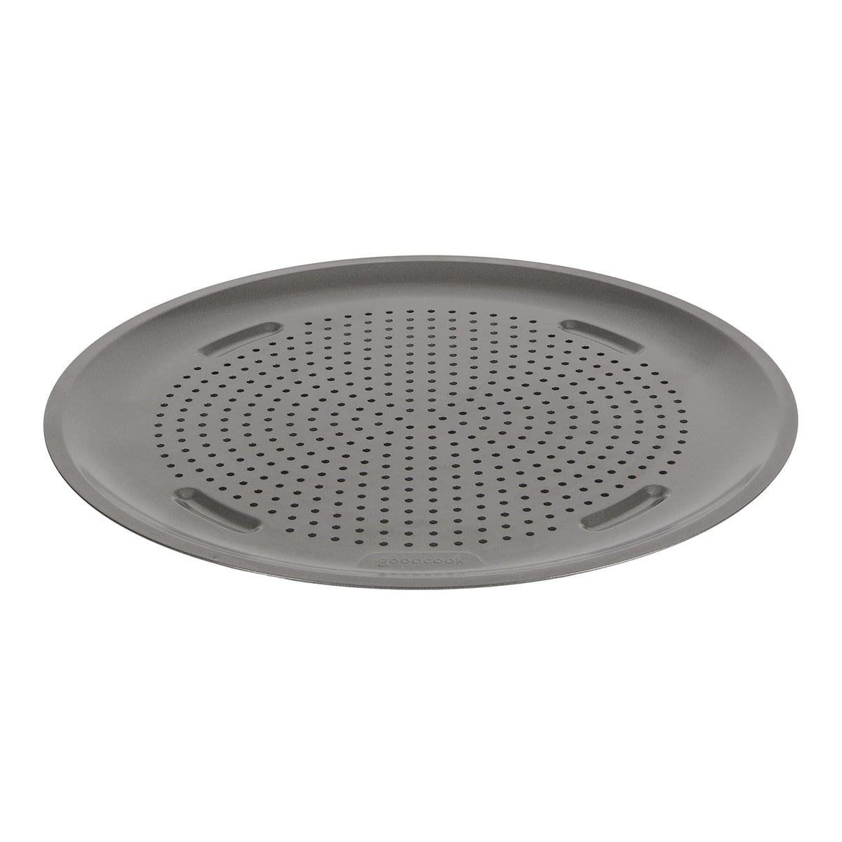 GoodCook AirPerfect 14 Inch Insulated Nonstick Carbon Steel Pizza Pan with Cutting Guides, Perforated, Gray