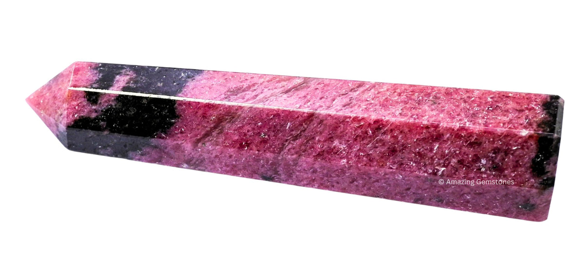Amazing Gemstone Rhodonite Crystal Towers - Natural Healing Crystal Point Obelisk for Reiki Healing and Crystal Grid (3" to 4" INCH)