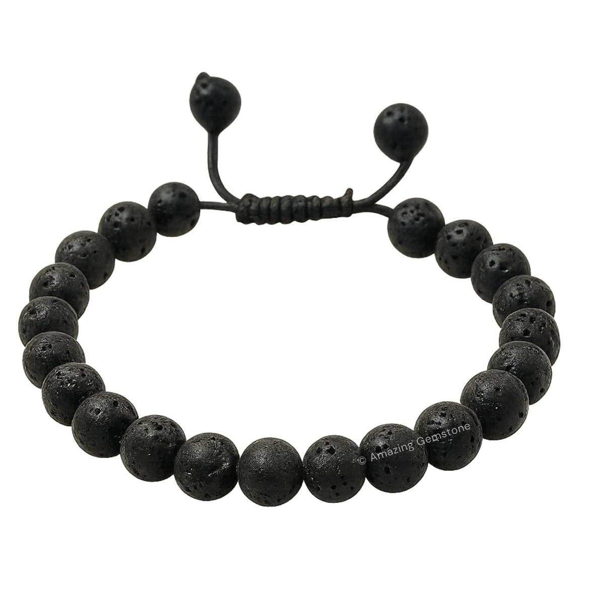 Amazing Gemstone Lava Stone Bracelet for Women Men's Gifts - Protection Healing Crystal Bracelet - 8mm Gemstones Beaded Adjustable Bracelet Pulseras Para Hombres Mujer Stocking Stuffers