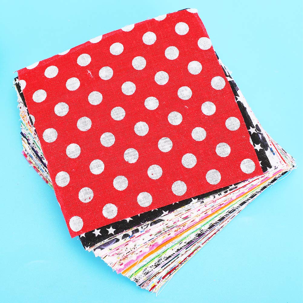 AYNEFY Cotton Floral Patchwork,100 Pcs 10 x 10 cm Floral Printed Fabric Patchwork Sewing Craft Fabric Bundles for Sewing Quilting Stitching DIY Making Supplies