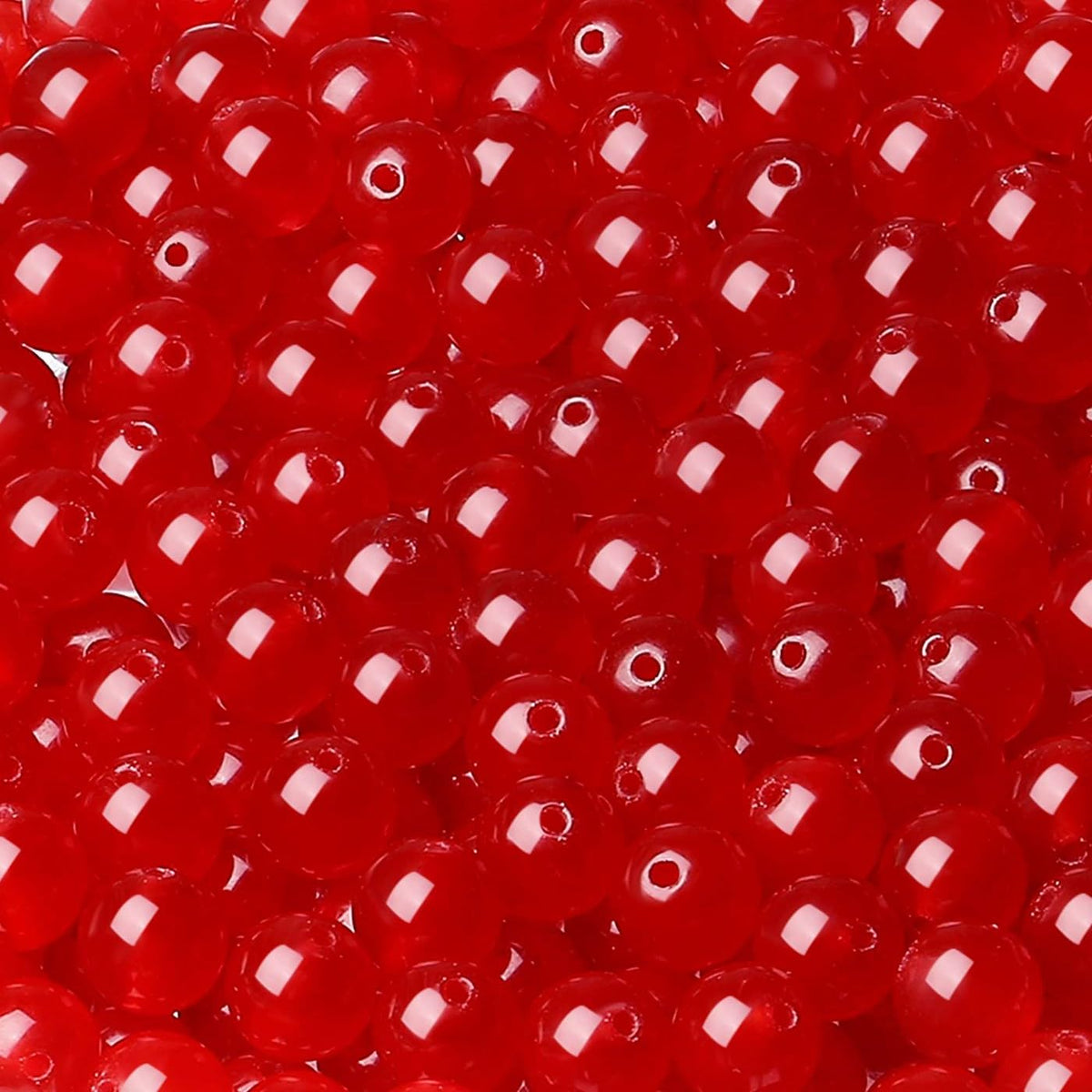 LAIDANLA Red Carnelian 8mm Natural Stone Beads Round Loose Gemstone Stone Beads for DIY Bracelet Necklace Earrings Jewelry Making Polishing Genuine Real Beading Crystal 96PCS 2 Strand 32"