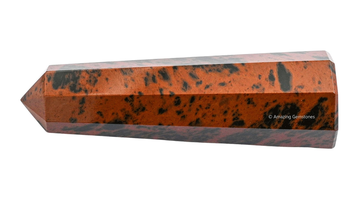 Amazing Gemstone Mahogany Obsidian Crystal Towers ~ Natural Healing Crystal Point Obelisk for Reiki Healing and Crystal Grid (3" to 4" INCH)