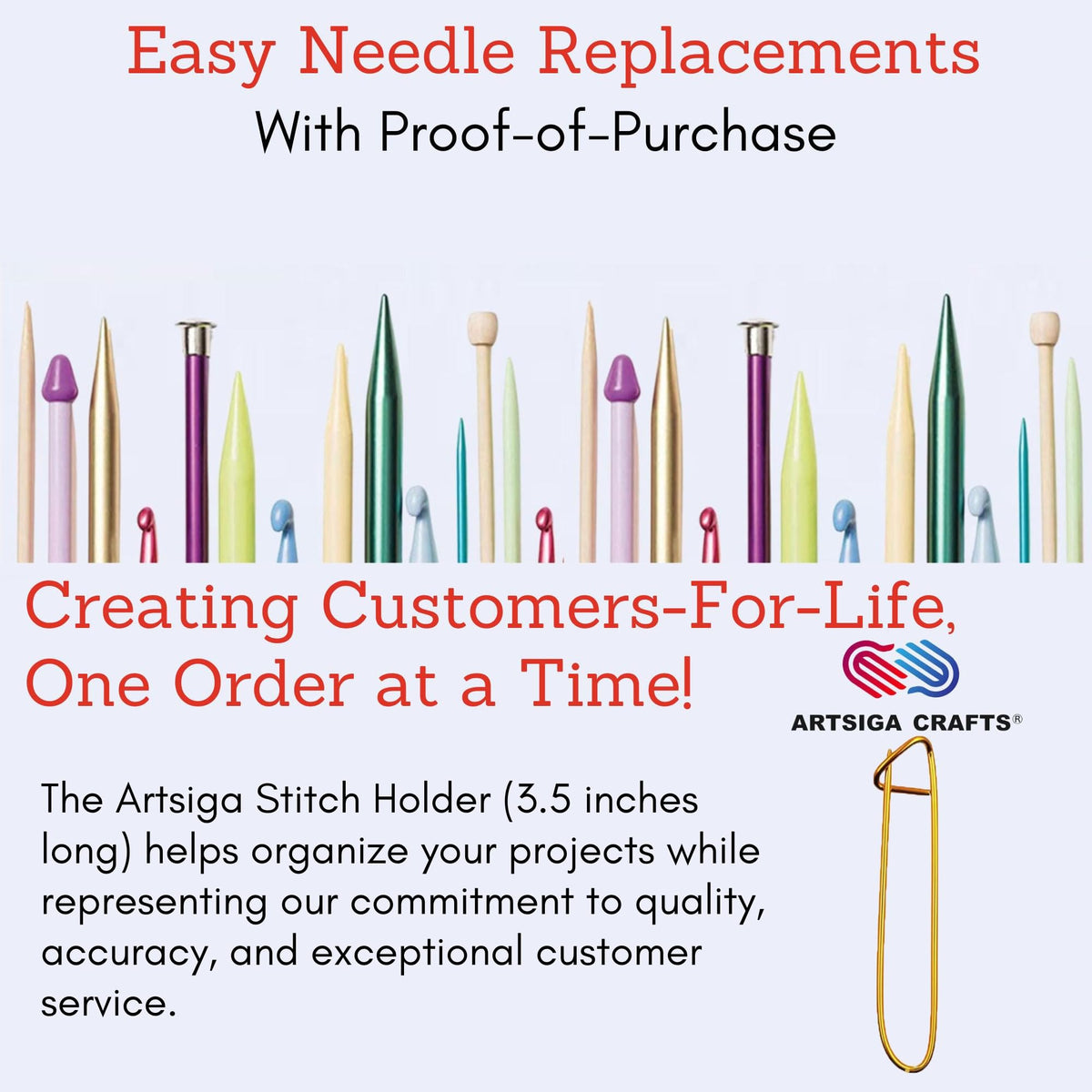 ChiaoGoo Knit Red 9 inch (23cm) Circular Knitting Needles US Size 5 (3.75mm) Stainless Steel 6009-5 with Stitch Holder
