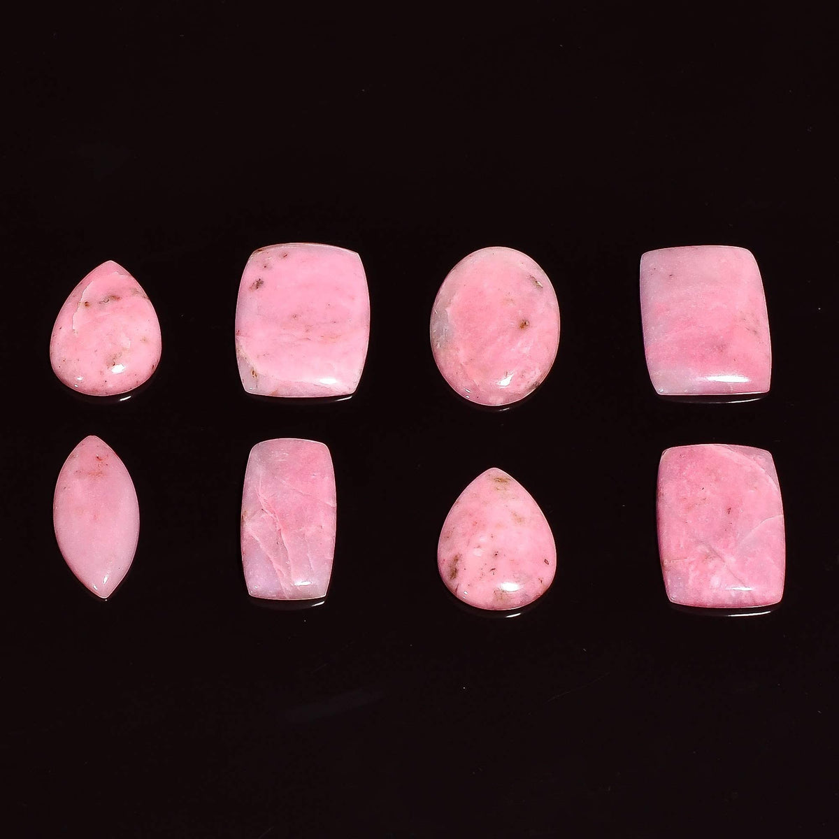 Gemkora 3pcs Petalite Gemstone Wholesale Cabochons Lot, Jewelry Making Loose Gemstone, Polished Home Decor Specimen, DIY, Wire Wrapping, Reiki, Healing Crystals, Bulk Gemstone Deal