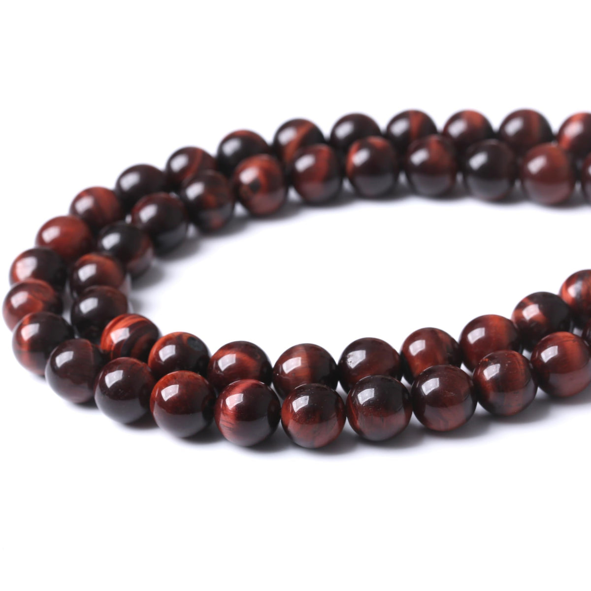 Natural Red Tiger Eye Gemstone Round Crystal Energy Jade Stone Beads for Jewelry Making DIY Bracelet Necklace Jewelry Making 1 Strand 15.5inch 35PCS 10MM