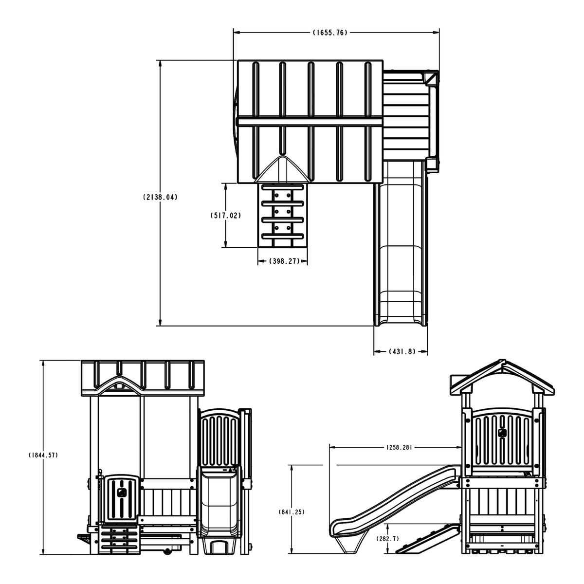 Step2 Woodland Adventure Playhouse & Slide, Kids Outdoor Playset, Backyard Playground Set, Swings, Storage Drawer, Made of Wood & Durable Plastic, Outside Jungle Gym, for Children 3-8 Years Old