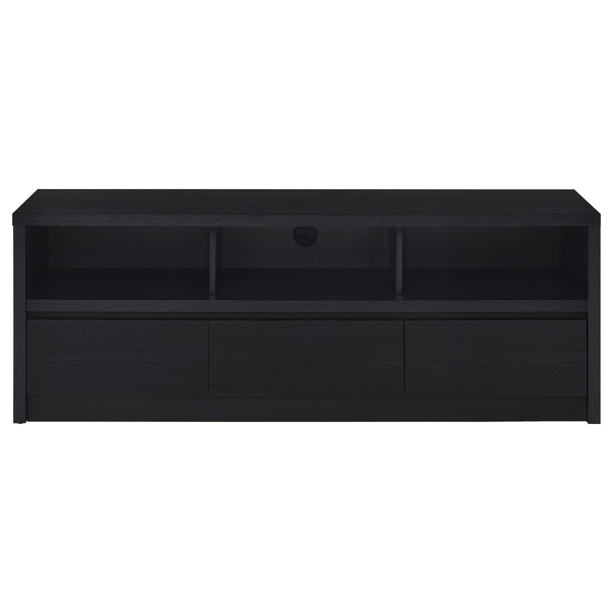 Coaster Home Furnishings Rutland 59-Inch TV Stand and Media Console Black, 3-Drawer Entertainment Center