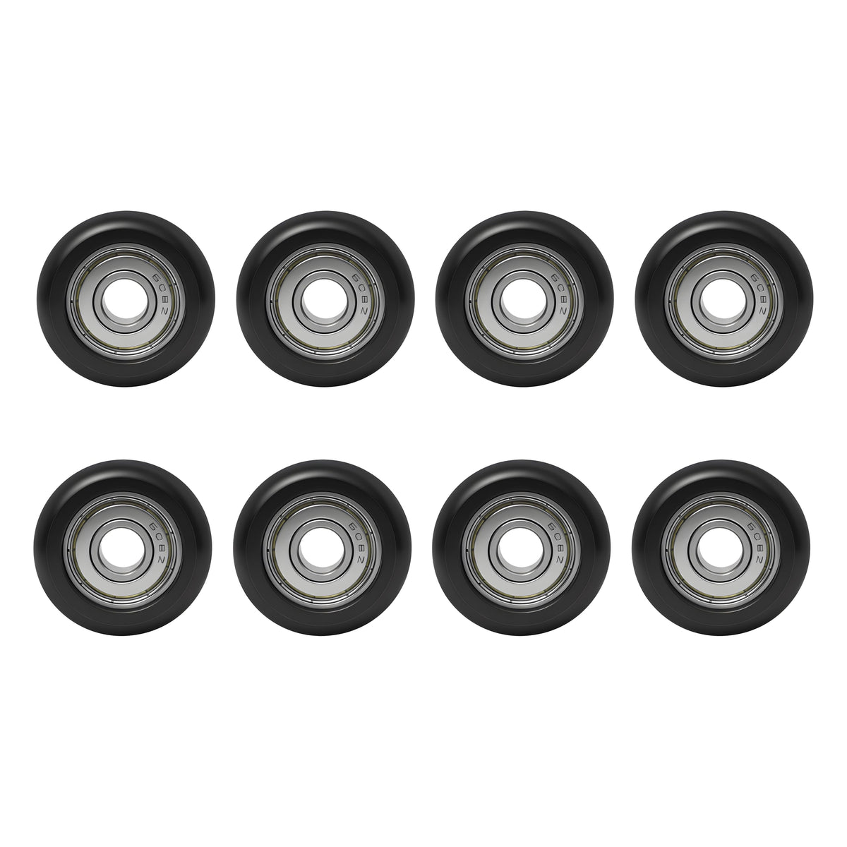 8 Pcs Roller Wheels Replacement Compatible with Aero Pilates Reformer, Smooth and Quiet Glide Wheels Compatible with Aero Pilates Reformer (Black)