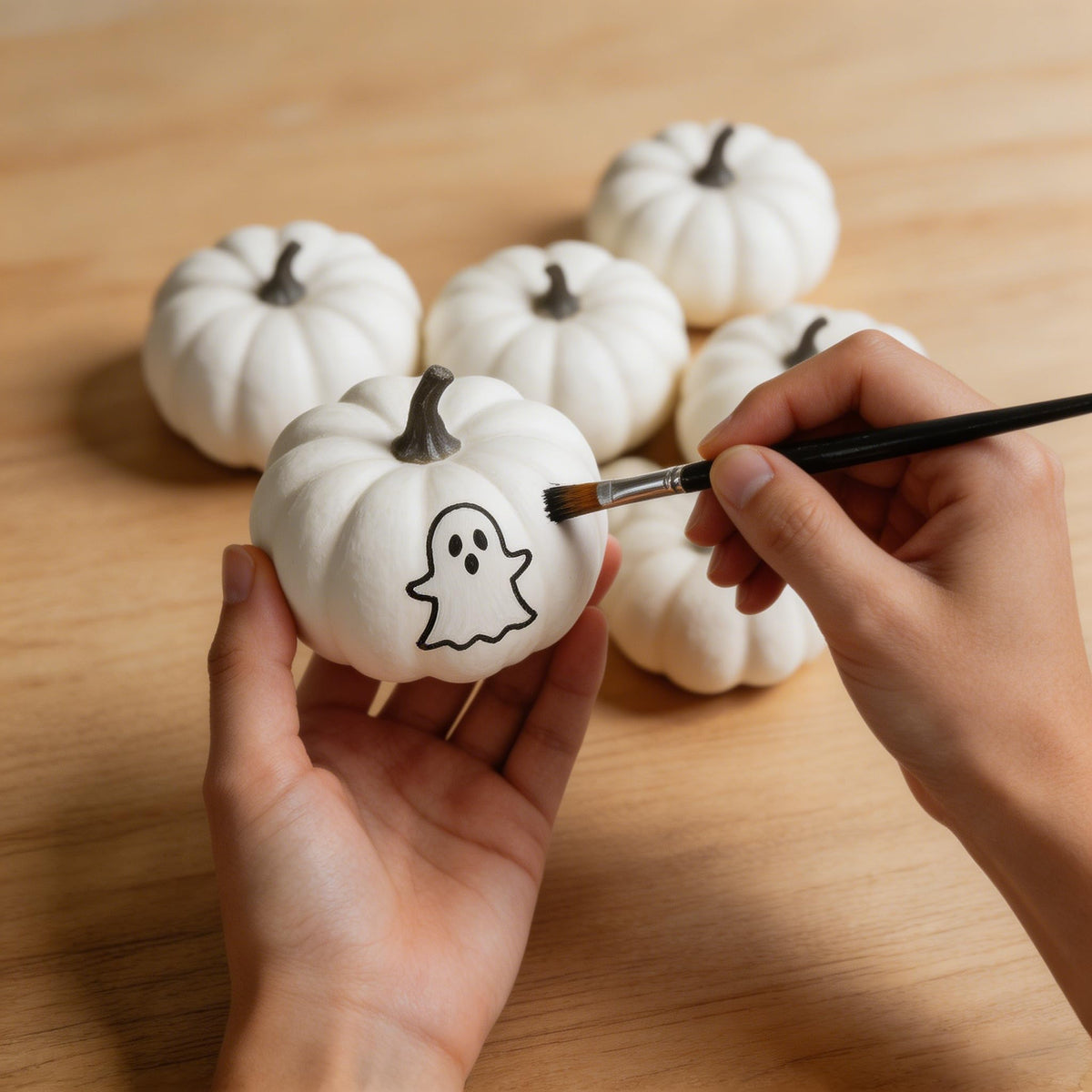 Orgrimmar 12PCS Realistic Artificial Pumpkins Lifelike Fake Pumpkins Table Fireplace Decor for Fall Harvest Wedding Halloween Thanksgiving (White, 12PCS)