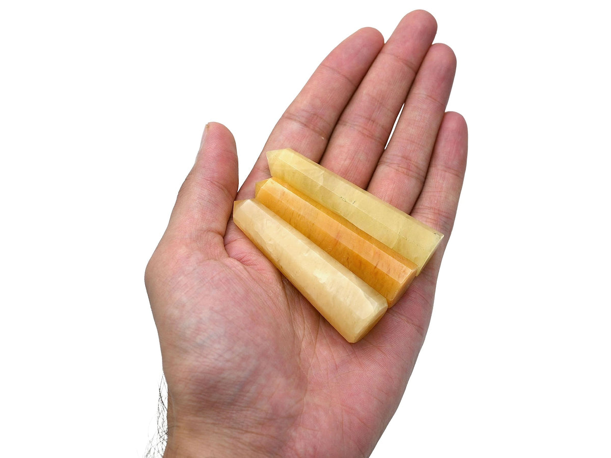 Amazing Gemstone Yellow Aventurine Crystal Towers - Natural Healing Crystal Point Obelisk for Reiki Healing and Crystal Grid (3" to 4" INCH)