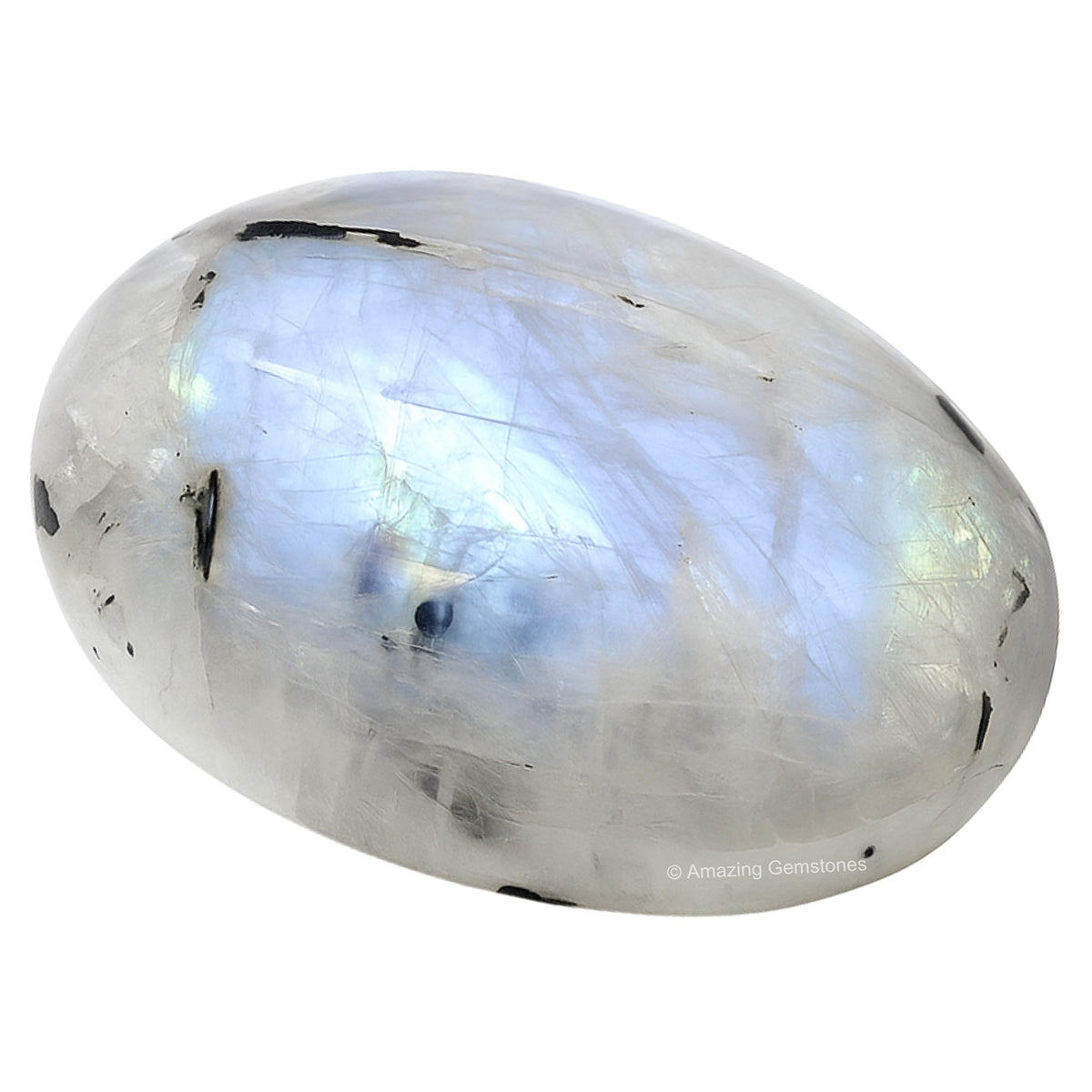 Amazing Gemstone Rainbow Moonstone Crystals and Healing Stones - Large Palm Stone Crystals Piedra - Crystal for Good Luck, Positive Energy, Meditation - Unique Stocking Stuffers Gifts for Women, Men