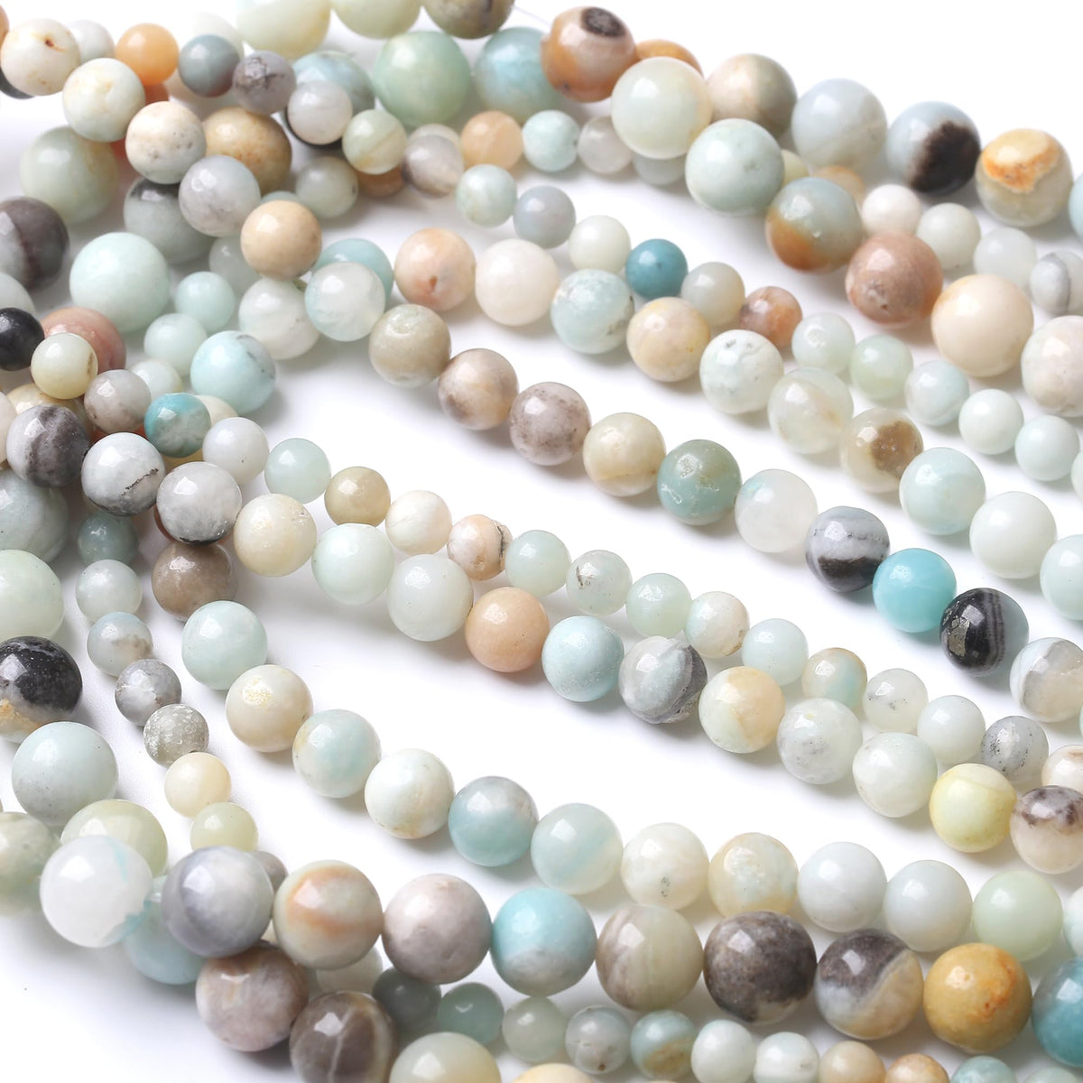 10MM Amazonite Beads Round Loose Beads Natural Gem Beads Crystal Energy Stone Beads for Jewelry Making DIY Bracelet Necklace