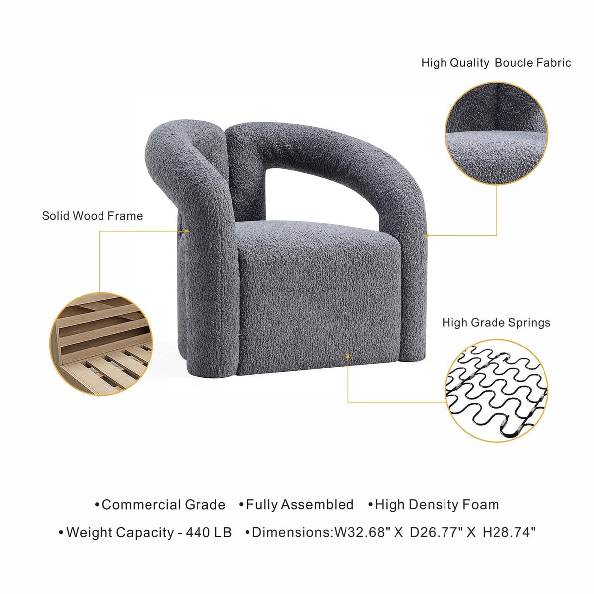 Lounge Chair in Gray