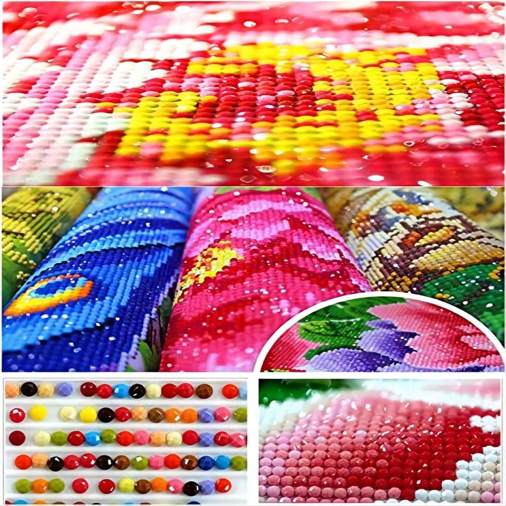 HONGJIE 5D DIY Diamond Art Painting Kit 16X20 inches Round Full Drill Crystal Rhinestone Embroidery Cross Stitch Arts Craft for Home Wall Decor Gift