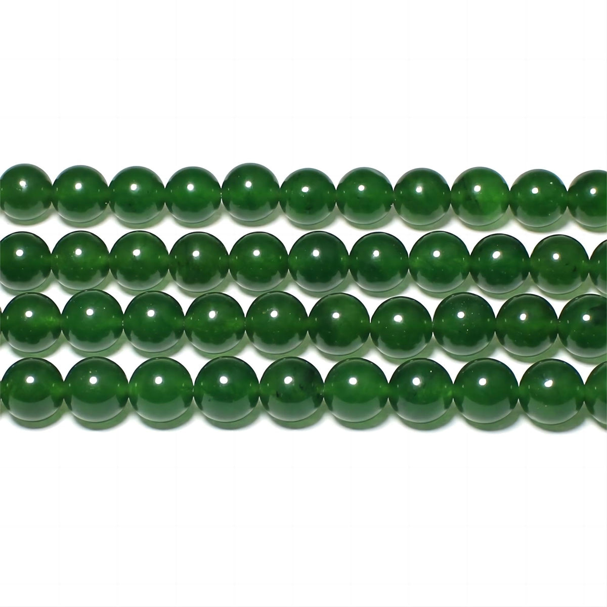 MJDCB Stone Beads 8mm 43pcs Round Blackish Green Jade Loose Gemstone Bead Charms for Jewelry Making Bracelet Necklace Earring Pendant