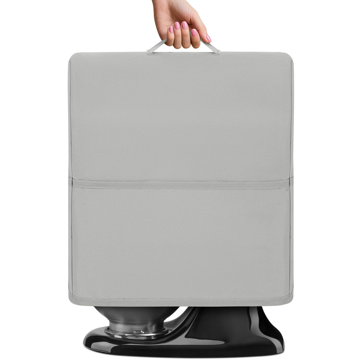 Freeamg Stand Mixer Dust Cover Compatible with Kitchenaid 4.5/5 Quart Water-resistant Kitchen Aid Mixer Cover with 3 Pockets and Handle (Grey)