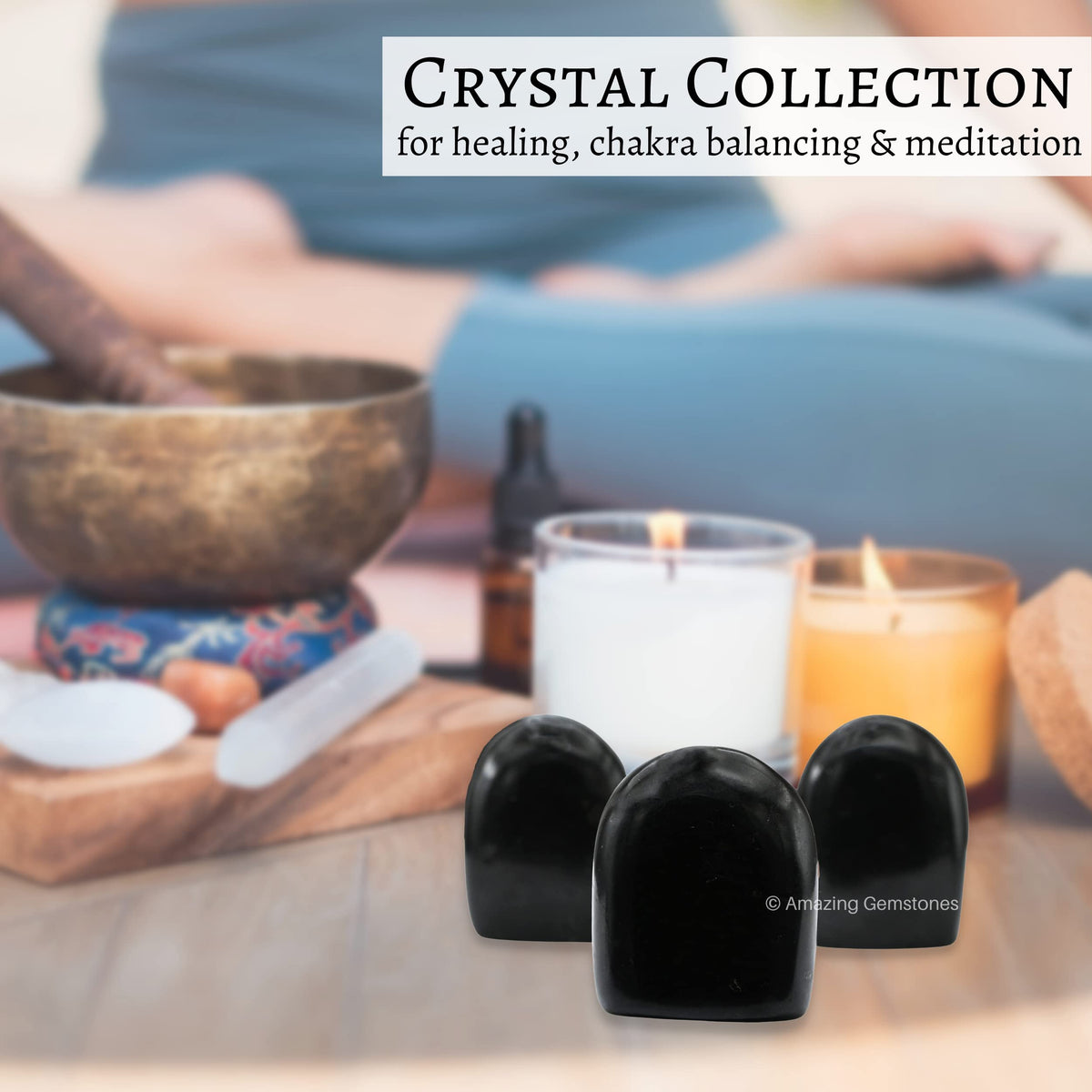 Amazing Gemstone Large Black Tourmaline Crystal Standing Palm Stone - Black Tourmaline Palm Stones &Crystal, A++ Grade Gemstones&Crystals - Healing Crystals & Healing Stones Office Home Decor Gifts