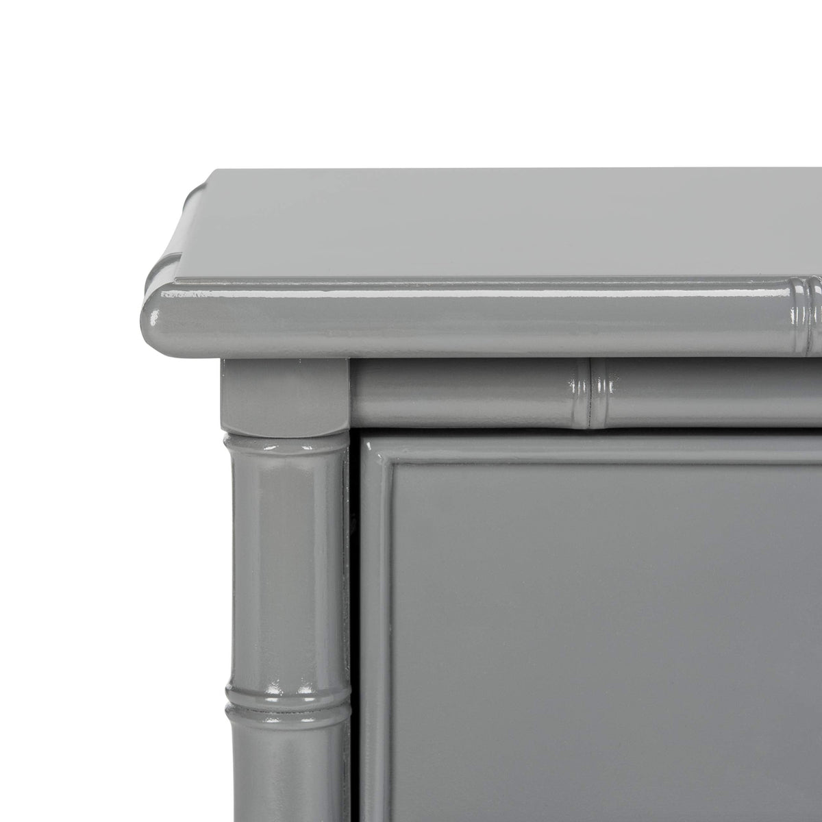 SAFAVIEH Furniture - Niah 2-Drawer Nightstand - Grey & Gold - Wood - Glam Hardware Design - Ideal for Bedroom, 23"W x 20"D x 25.25"H (NST3501C)