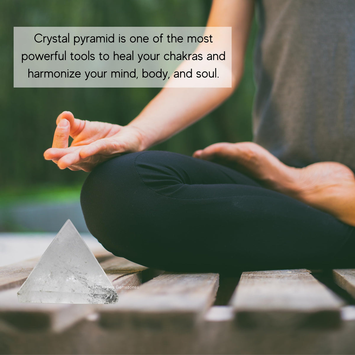 Amazing Gemstone Clear Quartz Pyramid Crystal Healing Stones - 1.5" Great Pyramid Figurine of Natural Stone Pyramid for Meditation, Reiki, Chakra Balancing and Crystal Pyramids Grid