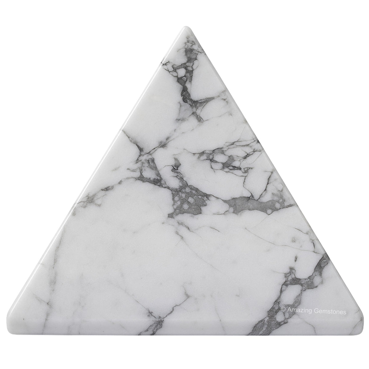 Amazing Gemstone Howlite Pyramid Crystal Healing Stones - 1.5" Great Pyramid Figurine of Natural Stone Pyramid for Meditation, Reiki, Chakra Balancing and Crystal Pyramids Grid