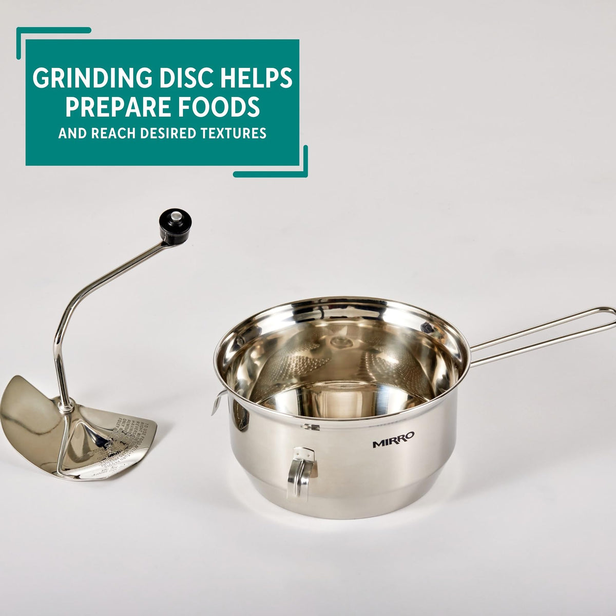 Mirro 50025 Foley Stainless Steel Healthy Food Mill Cookware, 3.5-Quart, Silver -